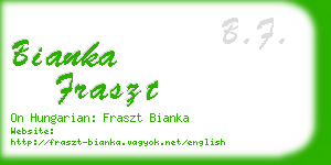 bianka fraszt business card